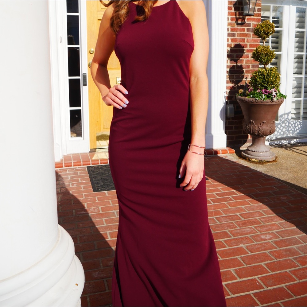 Lulus Long Formal Dress Burgundy/Maroon